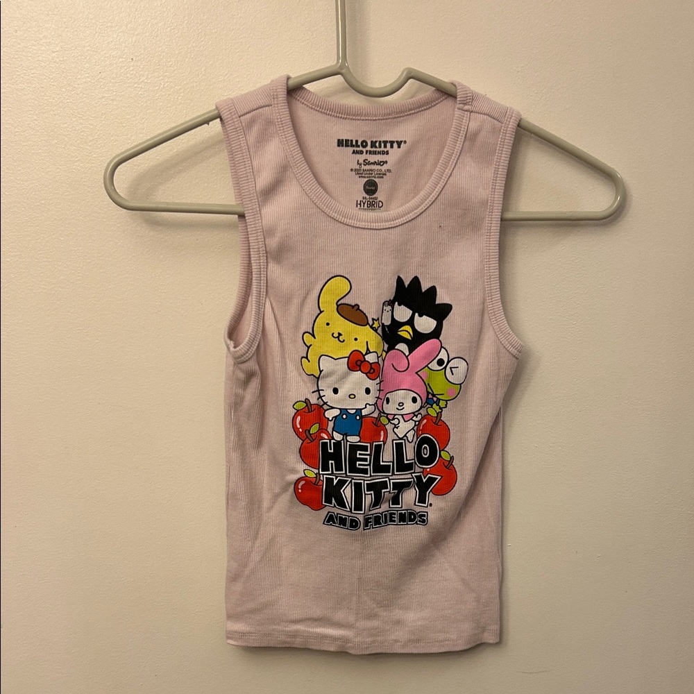 Hello Kitty Light Pink Tank Top with Friends Graphic Size XS